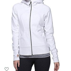White lululemon scuba hoodie